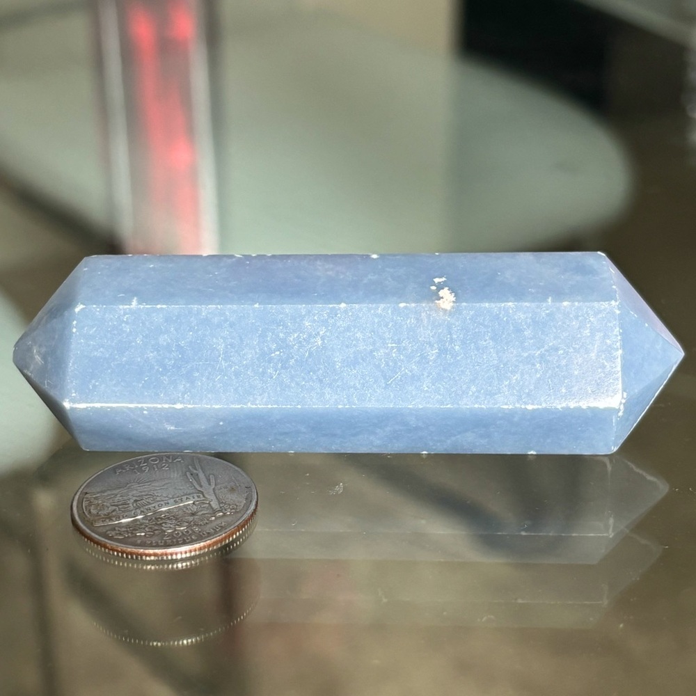 Angelite Double Point Crystal - Picture 1 of 2
